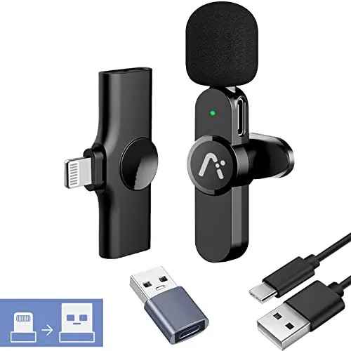 Aisizon A3 single black wireless clip-on lapel microphone