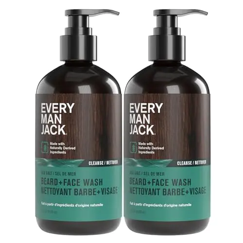 Every Man Jack Beard and Face Wash bottle with sea salt fragrance