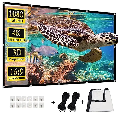 HUANYINGBJB 120 inch white polyester projector screen hung on a wall