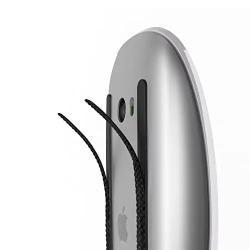 ZeroPad ultra-thin adhesive mouse pad on a desk for Apple Magic Mouse