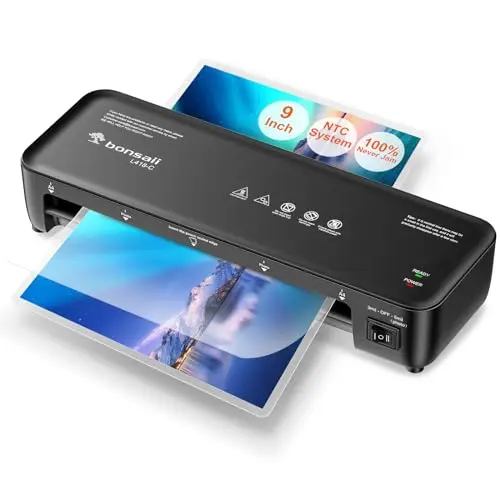 Bonsaii black 9-inch personal laminator machine