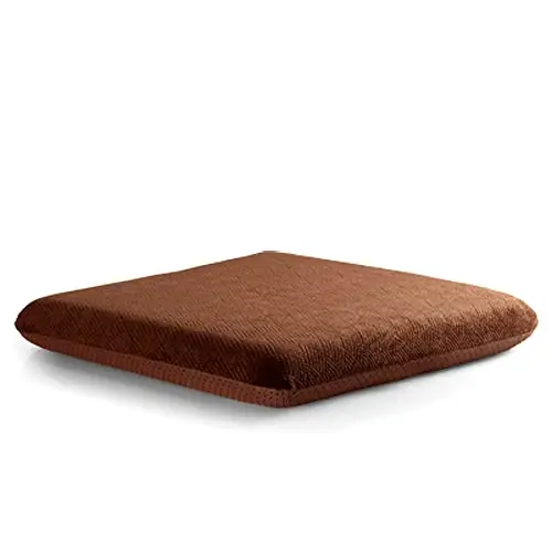 Sigmat brown square memory foam recliner cushion with knit fabric