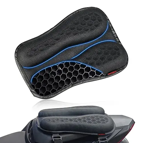 SKYJDM Passenger Motorcycle Gel Rear Seat Cushion, small size