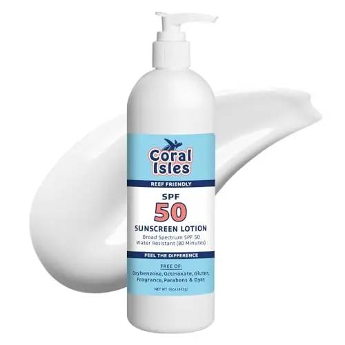 Coral Isles reef-safe sunscreen bottle
