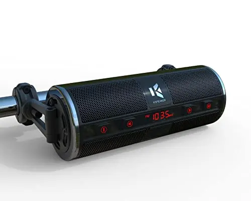 KSPEAKER K2BL black metal motorcycle speaker system with control knob