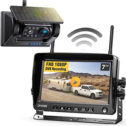 DVKNM AP7 wireless backup camera with 7-inch IPS monitor and DVR