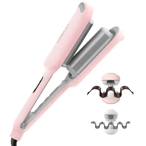 TYMO ROVY 3-Barrel Ceramic Waver and Curling Iron in pink