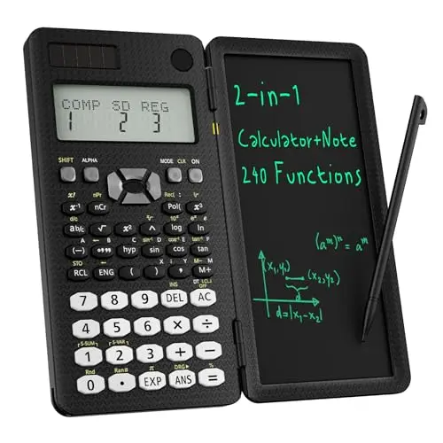 ROATEE 82MS Foldable Scientific Calculator with writing tablet