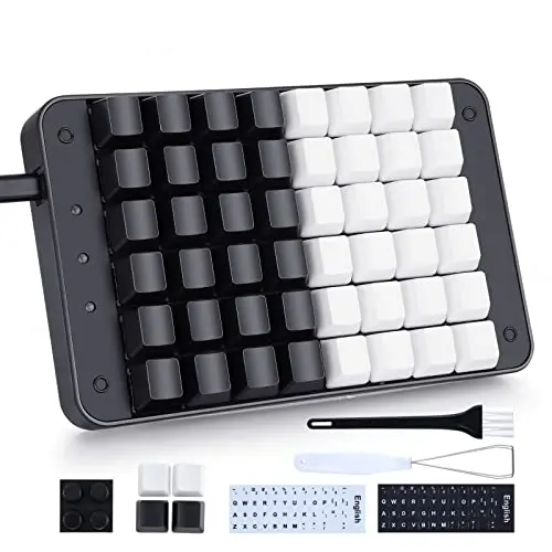 Koolertron one-handed mechanical macro keyboard with red switches