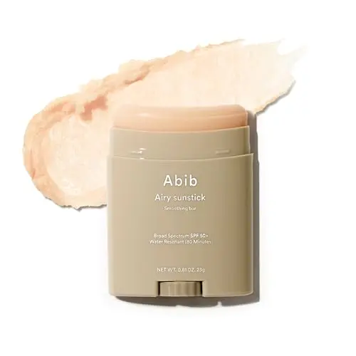 Abib Airy Sunstick Protection Bar in a white and blue tube