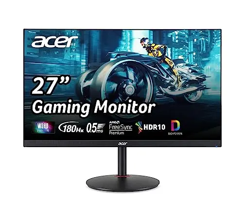 Acer Nitro 27-inch WQHD 180Hz gaming monitor with slim bezels
