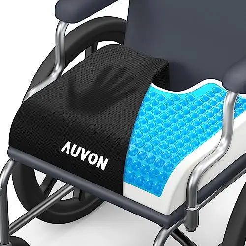 AUVON black gel and memory foam seat cushion with U-shaped design