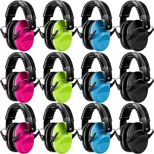 Xuhal 12-pack of kids noise reduction earmuffs in assorted colors