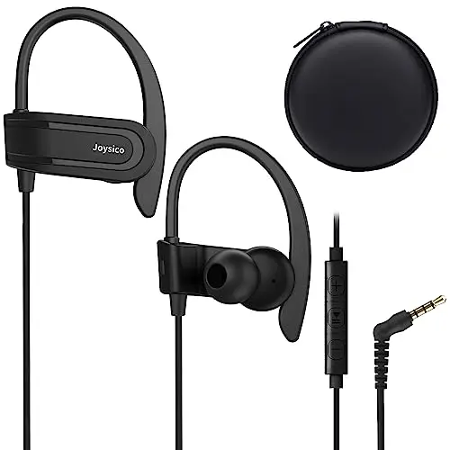 Joysico wired over-ear earbuds with case for sports