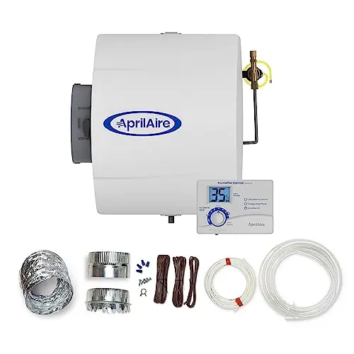 AprilAire 600 Whole-House Bypass Evaporative Humidifier Bundle with Installation Kit