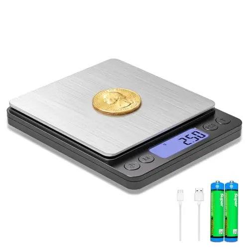 SKEAP silver digital scale with LCD display
