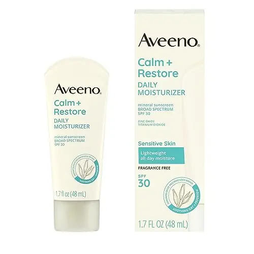 Aveeno Calm + Restore Daily Moisturizer Mineral Sunscreen SPF 30 tube