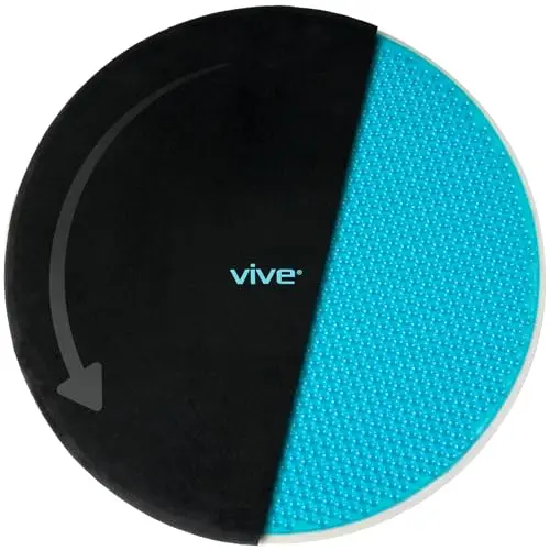 Vive Health black gel-infused memory foam swivel car seat cushion