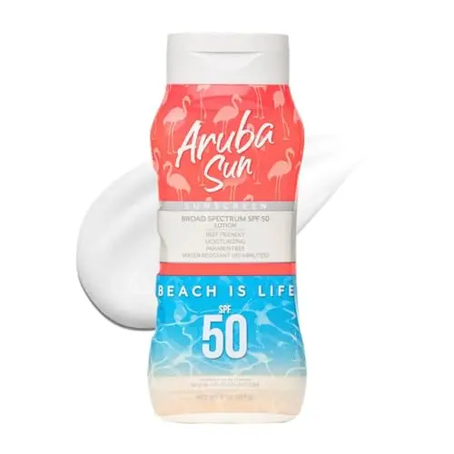 Aruba Sun SPF 50 Sunscreen Lotion bottle