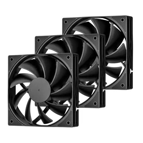 DARKROCK 3-pack of 120mm black computer case fans