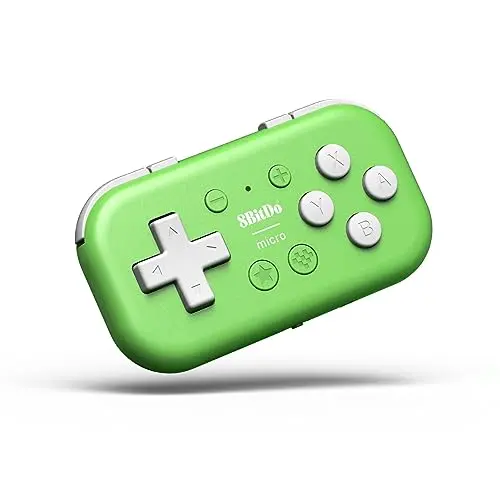 8Bitdo Micro Bluetooth Gamepad, tiny green controller
