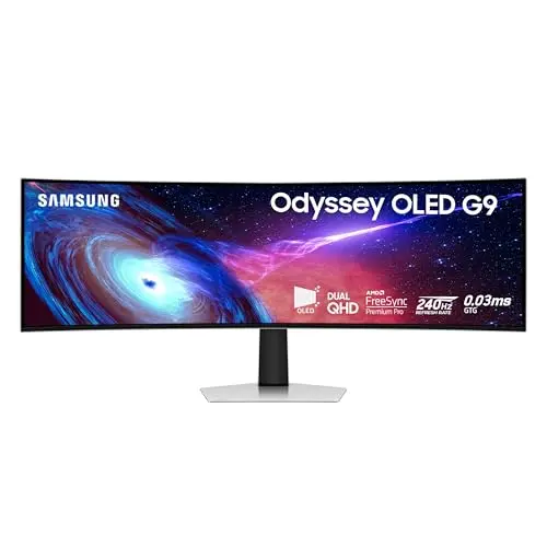 Samsung 49-inch super ultrawide QD-OLED curved gaming monitor