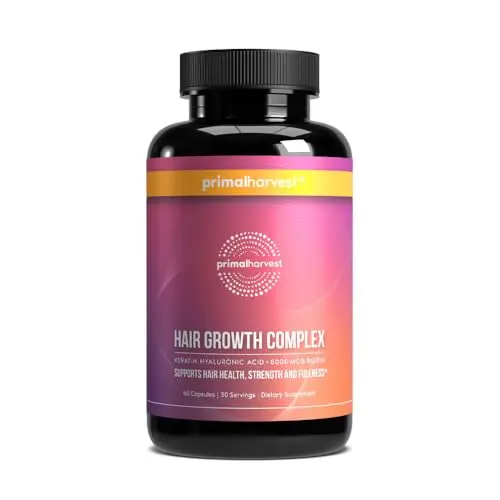 Primal Harvest Hair Growth Vitamins bottle of capsules