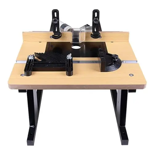 Generic benchtop router table with a small metal stand