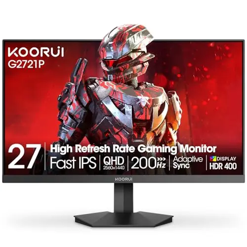 KOORUI 27-inch 1440p 200Hz IPS gaming monitor with thin bezels