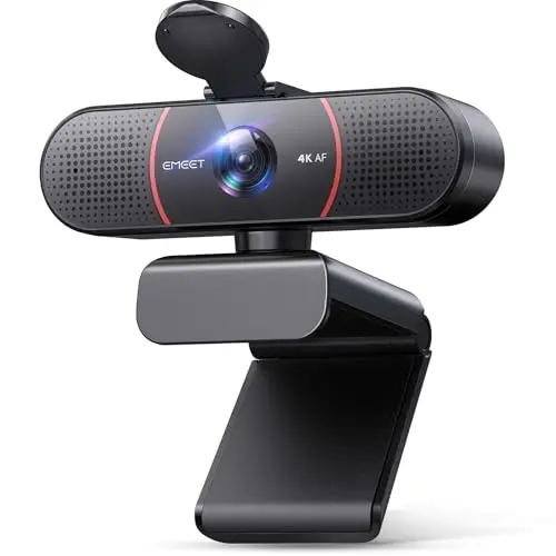 EMEET C960 4K webcam with privacy cover closed
