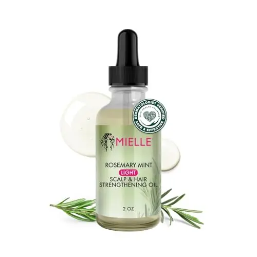 Mielle Organics Rosemary & Mint Light Hair Oil bottle with dropper