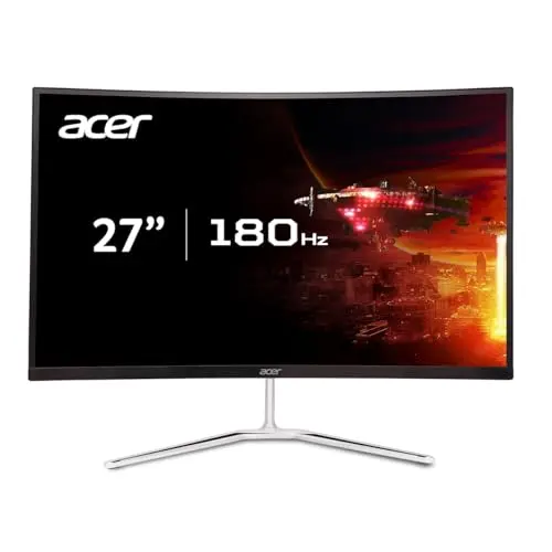 Acer Nitro 27-inch curved gaming monitor with clean setup