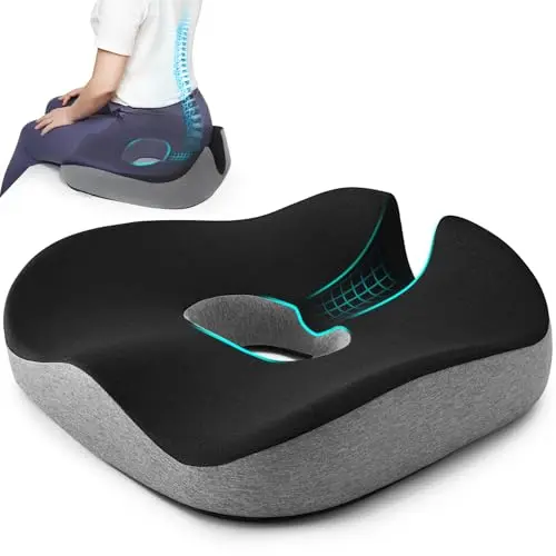anzhixiu concave U surface donut pillow in black and gray