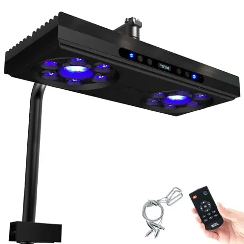 SMATFARM G6 140W reef light with OLED screen and aluminum heatsink