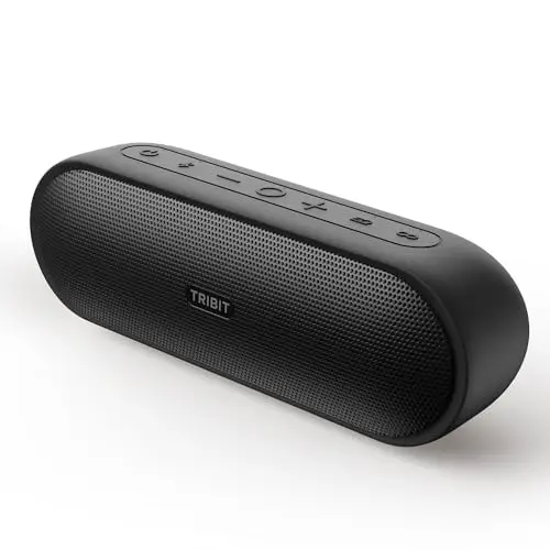 Tribit XSound Plus 2 portable Bluetooth speaker with 30W power and waterproof rating.