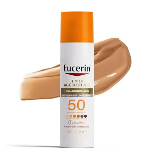 Eucerin Sun Tinted Age Defense Face Sunscreen SPF 50 bottle