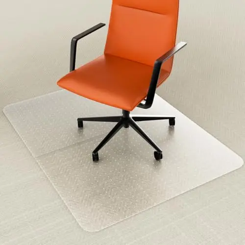 Labeta foldable clear office chair mat for low pile carpet