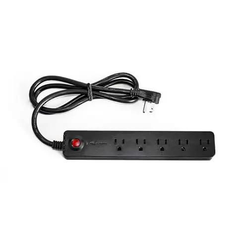 Clamper black 5-outlet surge protector power strip with 5ft cord