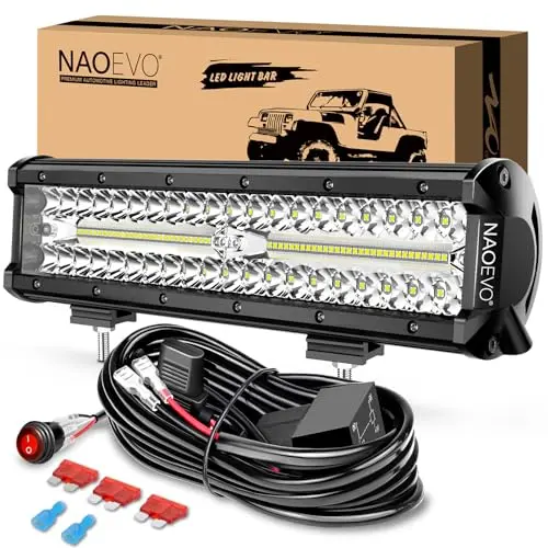 NAOEVO 12-inch slim LED light bar with powerful beam
