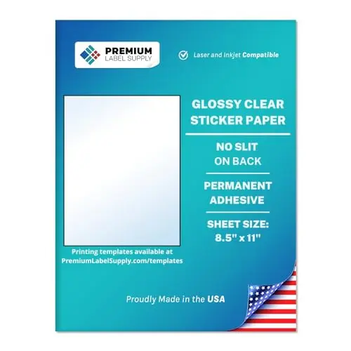 Premium Label Supply smudge-proof clear sticker paper made in USA