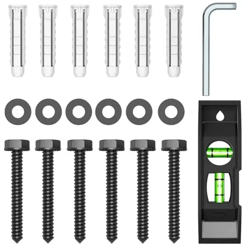 HOME VISION Lag Bolt Kit with bubble level and allen key