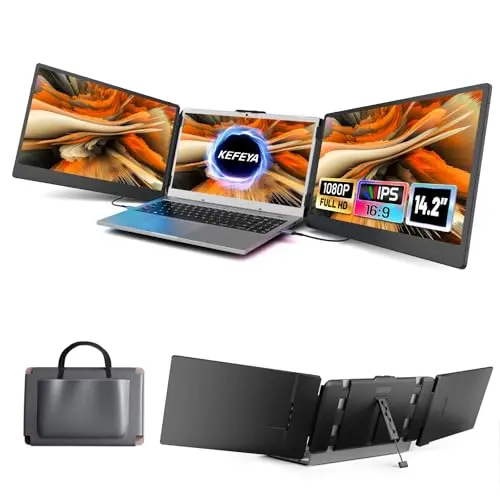 KEFEYA 14.2-inch compact foldable triple portable monitor