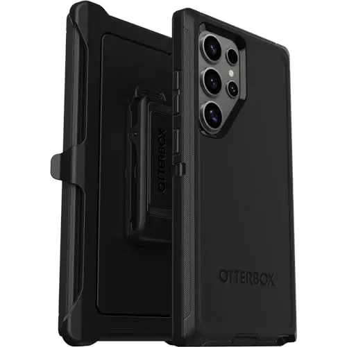 OtterBox Defender Series rugged case for Samsung Galaxy S24 Ultra in black