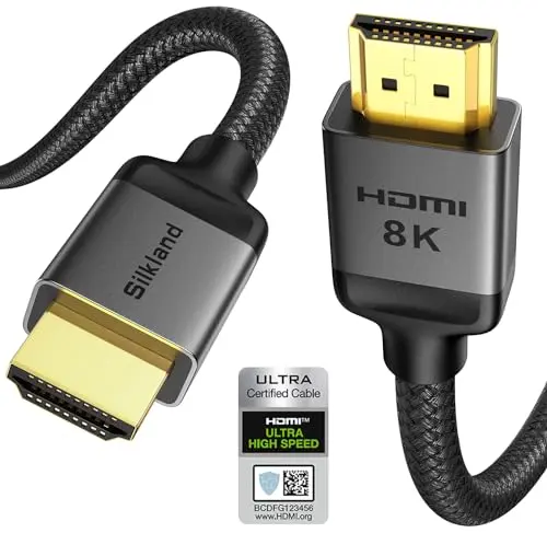 Silkland Certified Ultra High Speed HDMI 2.1 cable with exclusive E-Braid design