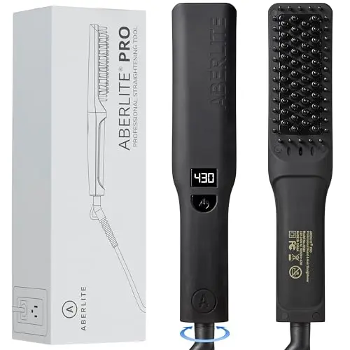 Aberlite Pro professional heated beard straightening brush
