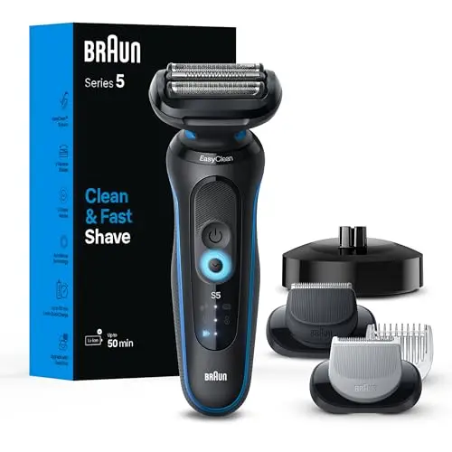 Braun Series 5 electric shaver with trimmer and body groomer attachments