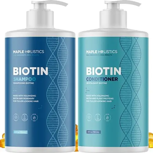 Maple Holistics Rosemary Biotin Shampoo and Conditioner Set