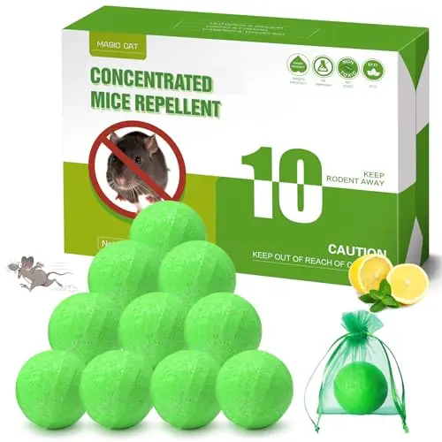 MAGIC CAT peppermint oil rodent repellent balls in net bags for car and RV