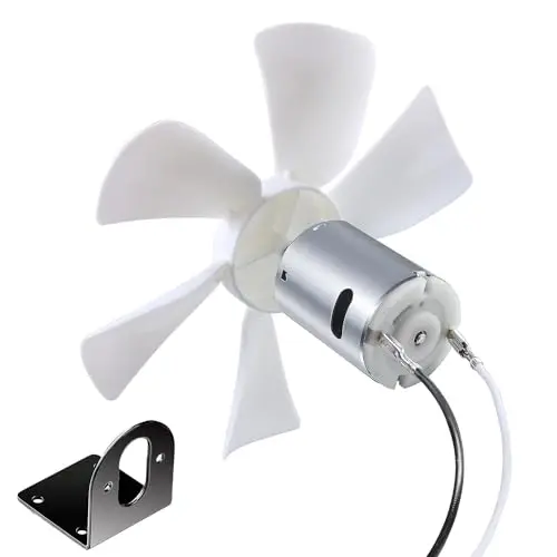 PlusRoc white 6-inch RV bathroom vent fan replacement motor and blades.