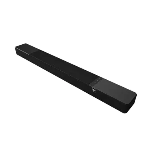Klipsch Flexus Core 200 soundbar on a media console under a TV